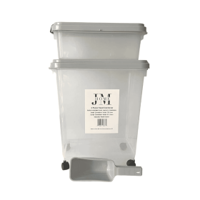 Stackable 3-Piece Plastic Dog Food ContainerOrganizer Set