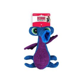 KONG Woozles Sqeaking Dog Toy Medium (Color: Blue, size: medium)