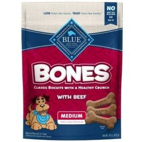 Blue Buffalo Classic Bone Biscuits with Beef (size: medium)