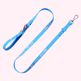 Silicone Dog Leash (Option: "Pet Me or I'll Bite You" Blue Leash)