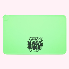 Dog Food Mat (Option: "Always Hungry" Green Dog Food Mat)