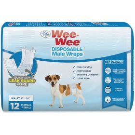 Four Paws Wee Wee Disposable Male Dog Wraps (size: Medium To Large)