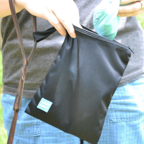 Black Yucky Puppy Dog Poop Bag Holders (size: Extra Large)